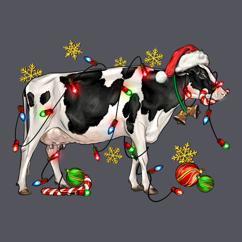 Christmas Holstein Cow Vintage Hoodie by CowGirlArtShop | Teevron