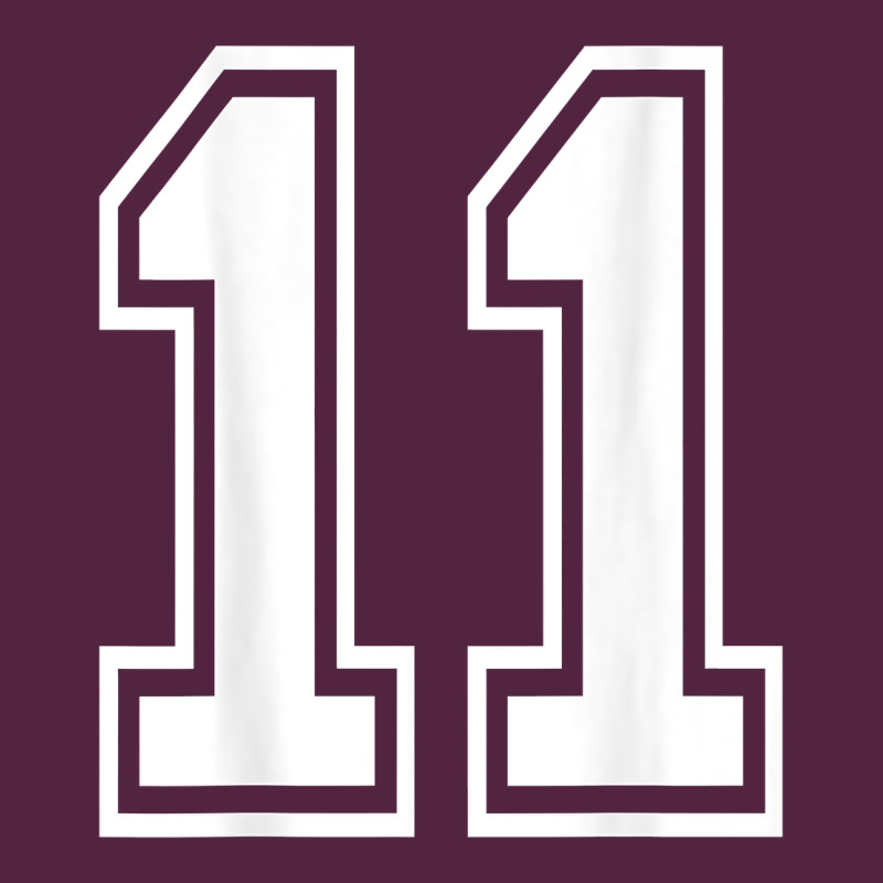 Number 11 Shirt Sports Player Number Back Of Shirt Urban Hoodie by ArtChic | Teevron