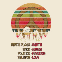 Birthplace Earth Race Human Peace Sign Hippie Ladies Tee | Teevron