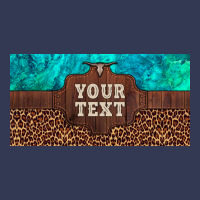 Preview Custom Name Turquoise Stone Leopard Bull Skull License Plate Heavyweight Hoodie | Teevron