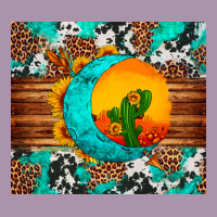 Sunflower Desert Cactus Turquoise Crescent Heavyweight Hoodie | Teevron