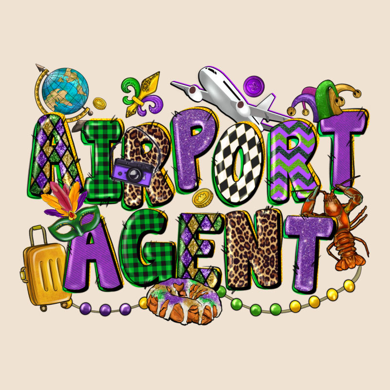 Airport Agent Mardi Gras Urban Heavy Tee by CowGirlArtShop | Teevron