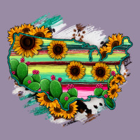 America Map Sunflower Cactus Serape Classic Tee | Teevron