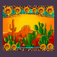 Desert Sunset With Cactus Sunflowers And Leopard Heavyweight Hoodie | Teevron