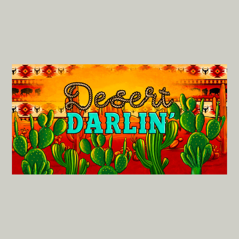 Desert Darlin' Aztec Desert Sunset License Plate Heavyweight Hoodie by Artiststas | Teevron