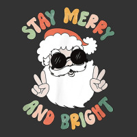 funny groovy stay merry and bright christmas santa claus t shirt | Teevron