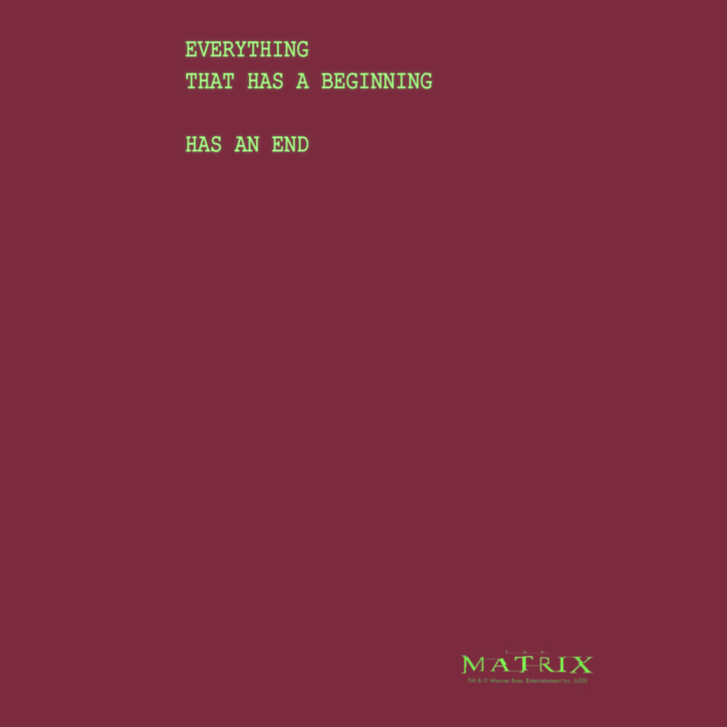 The Matrix Everything Has A Beginning Green Font Premium Hoodie by ArtMosaic | Teevron