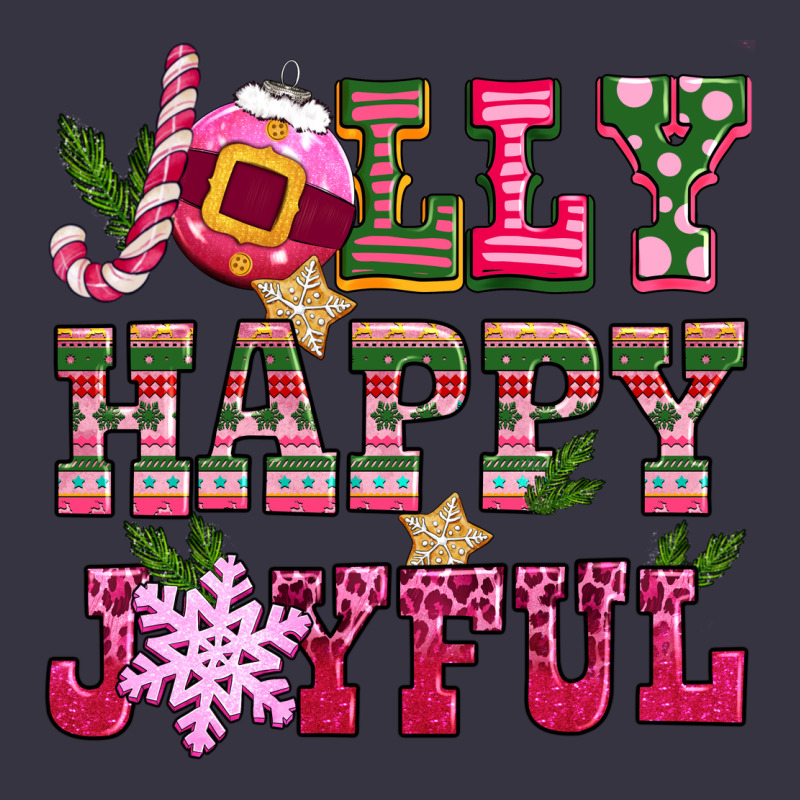 Jolly Happy Joyful Pink Christmas Vintage Hoodie by CowGirlArtShop | Teevron