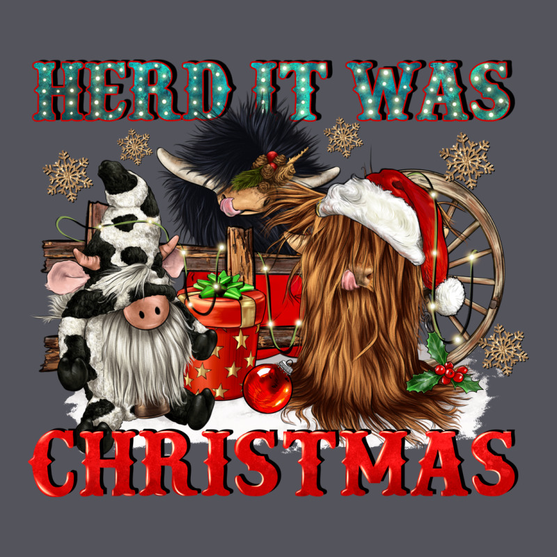 Herd It Was Christmas Vintage Hoodie by CowGirlArtShop | Teevron
