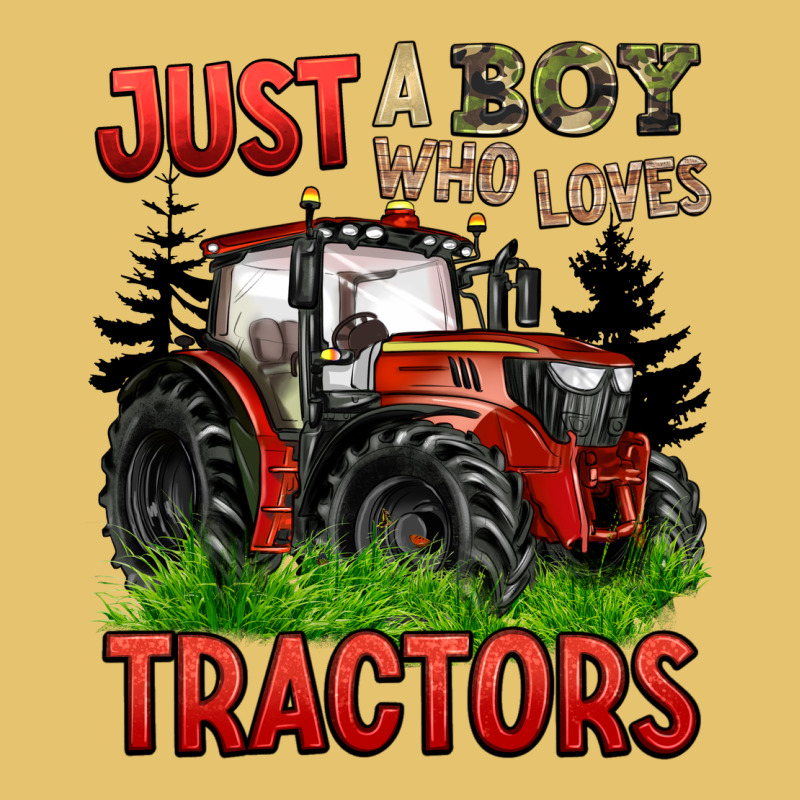 Just A Boy Who Loves Tractors Red Tractor Premium Sweatshirt by BarkalooDesign | Teevron