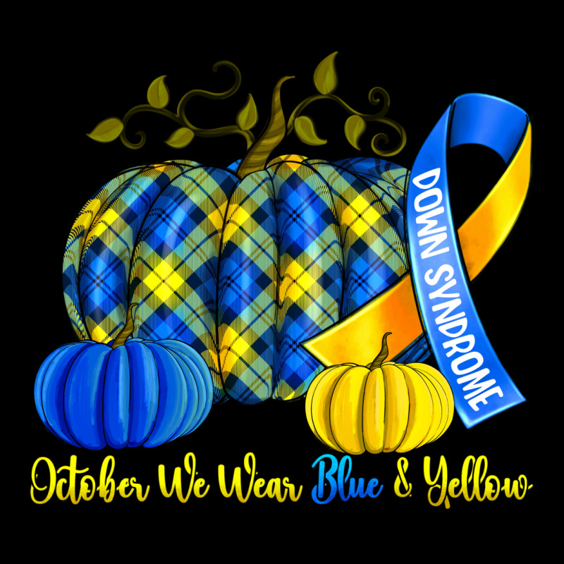 October We Wear Blue And Yellow With Pumpkins Heavy Core Tee by Artiststas | Teevron