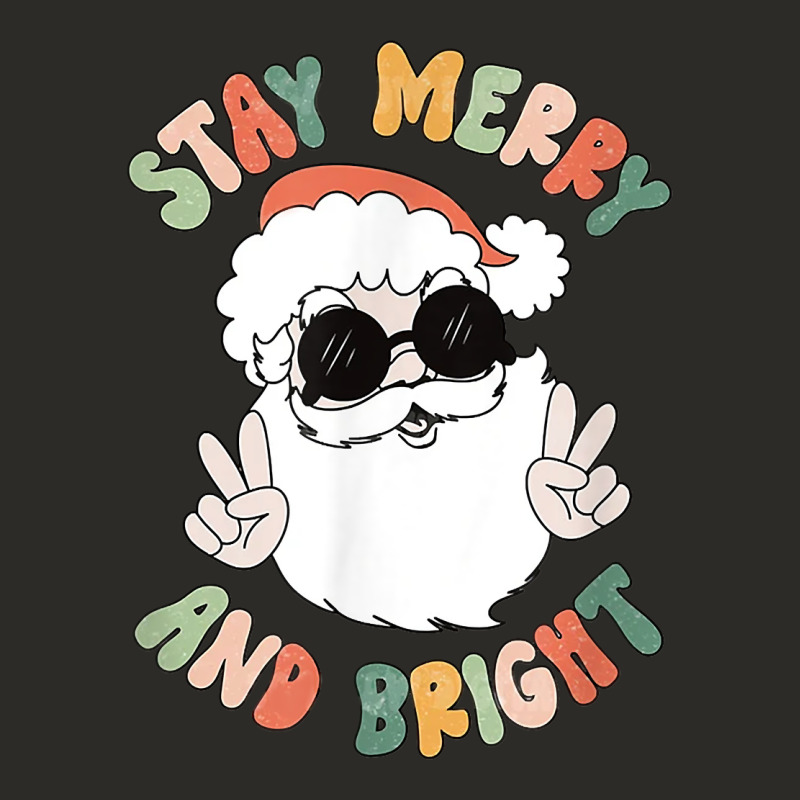 Funny Groovy Stay Merry And Bright Christmas Santa Claus T Shirt Heavy Core Tee by ArtMosaic | Teevron