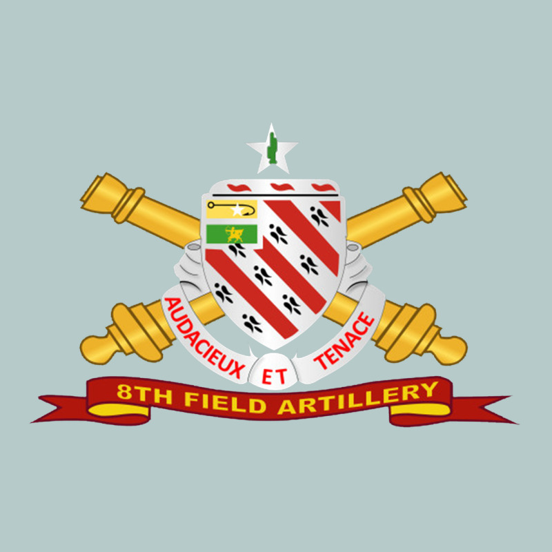 8th Field Artillery W Br   Ribbon 8th Field Artillery W Br Ribbon Heavy Core Tee by ArtMosaic | Teevron