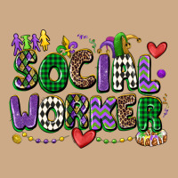 Social Worker Mardi Gras Cowgirl Vintage Hoodie | Teevron