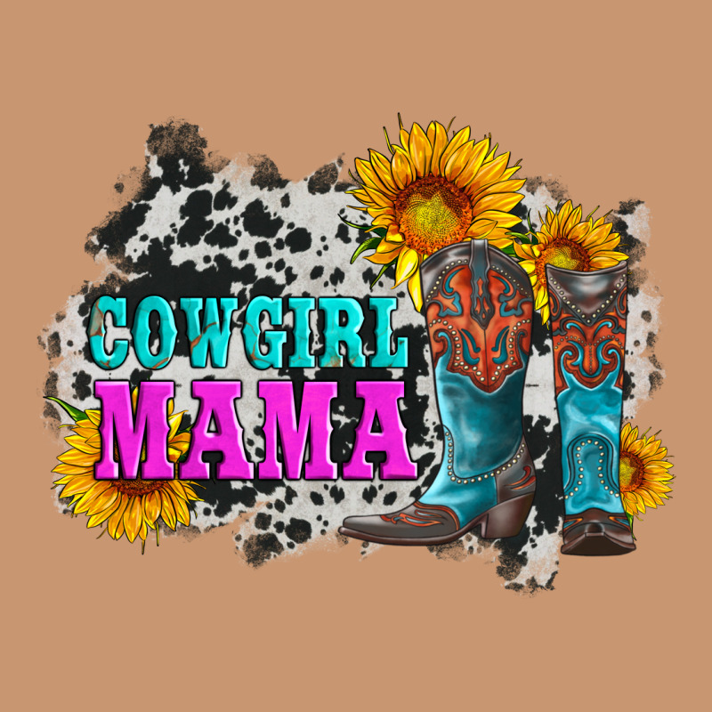 Cowgirl Mama With Boots And Sunflowers And Cowhide Heavyweight Hoodie by Artiststas | Teevron