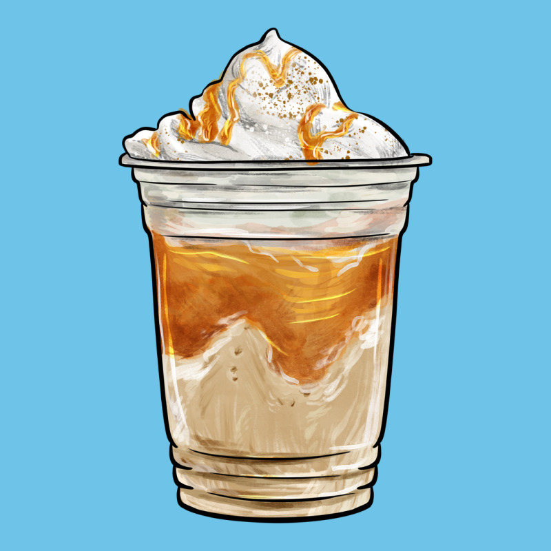 Iced Caramel Frappuccino Coffee Premium Sweatshirt by BarkalooDesign | Teevron