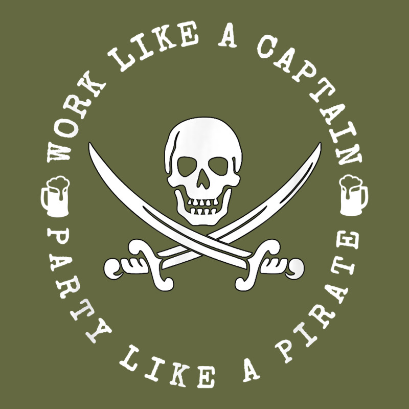 Work Like A Captain Party Like A Pirate Long Sleeve Tee by FloraArt | Teevron
