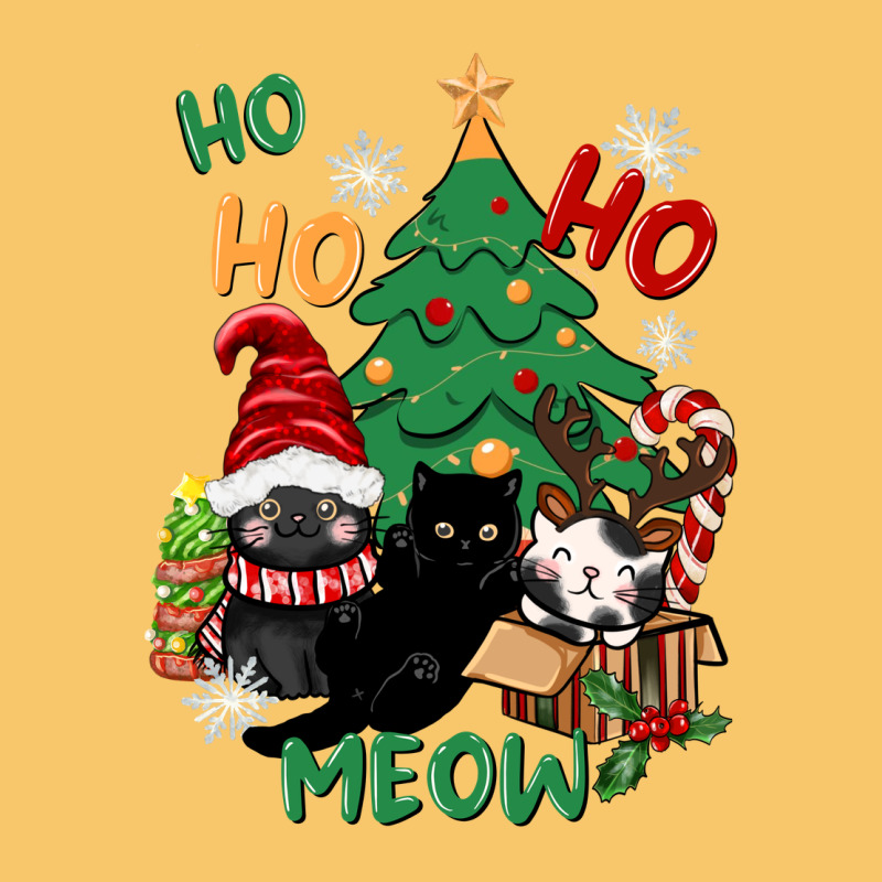 Ho Ho Ho Meow Vintage Hoodie by CowGirlArtShop | Teevron
