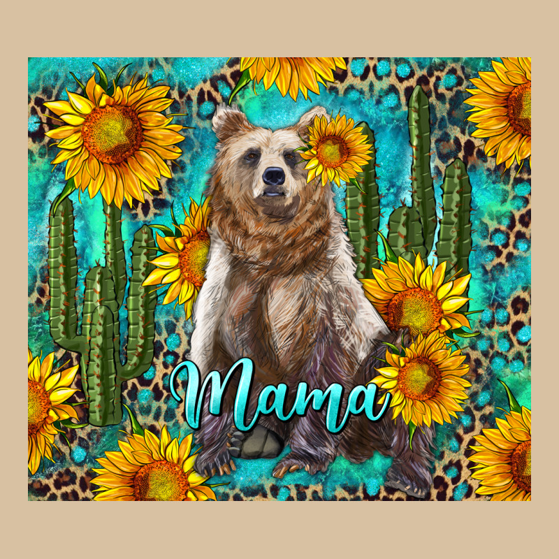 Mama Bear With Sunflowers And Cactus Heavyweight Hoodie by Artiststas | Teevron
