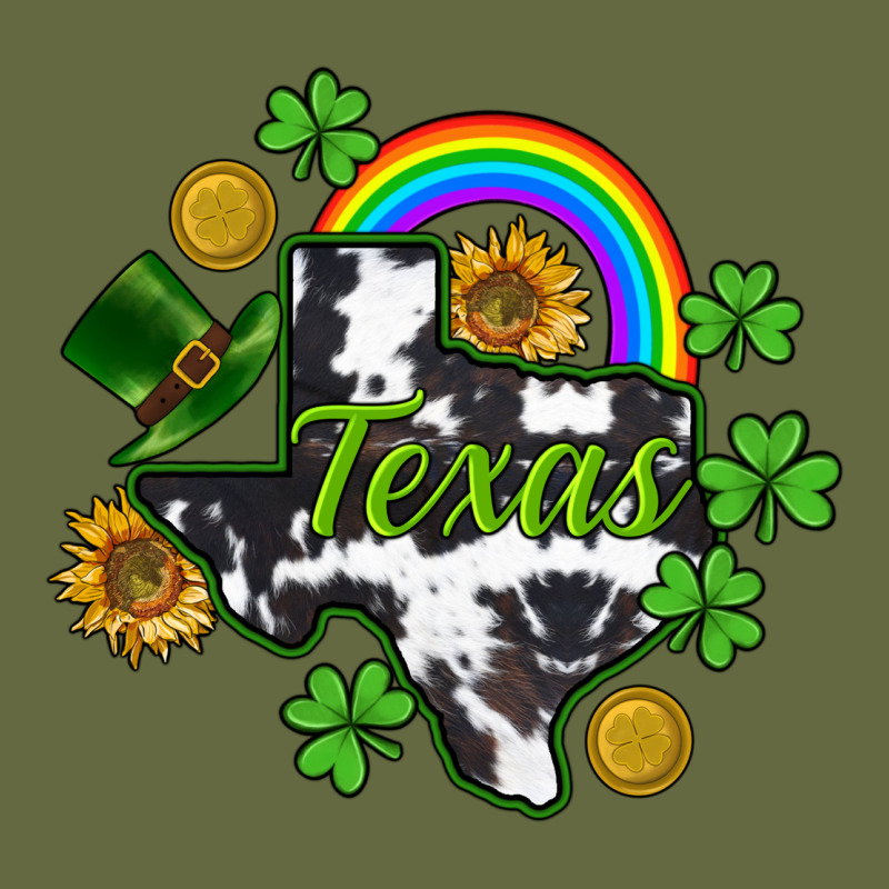 Texas Map St. Patrick's Long Sleeve Tee by CowGirlArtShop | Teevron