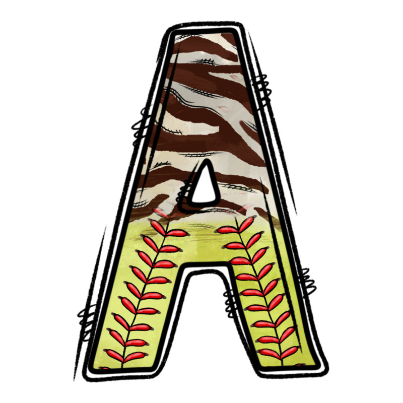 Softball Alphabet A Premium Hoodie by CowhideDigitalArt | Teevron