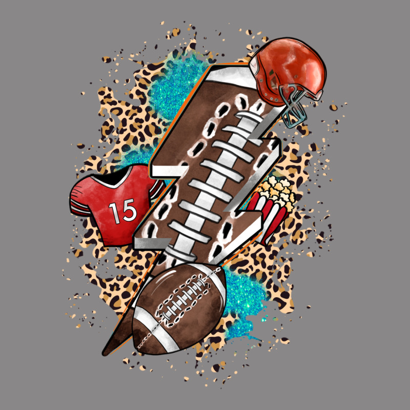 Football Lightning Bolt Leopard Vintage Tee by HowdyJamesFarm | Teevron