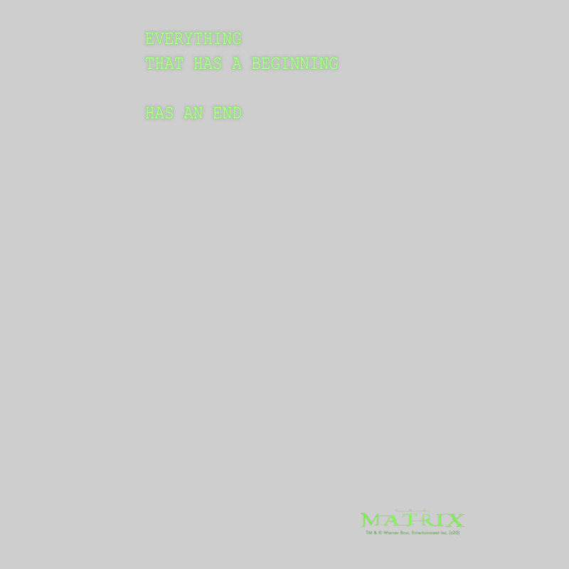The Matrix Everything Has A Beginning Green Font Premium Sweatshirt by ArtMosaic | Teevron