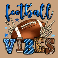 Football Vibes Blue And Grey Team Color Vintage Tee | Teevron