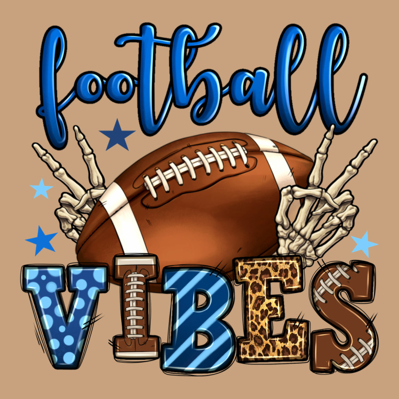 Football Vibes Blue And Grey Team Color Vintage Tee by HowdyJamesFarm | Teevron