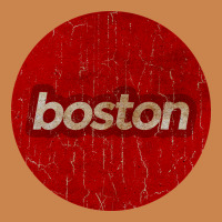 Boston   Simple Red Circle Vintage Heavyweight Hoodie | Teevron