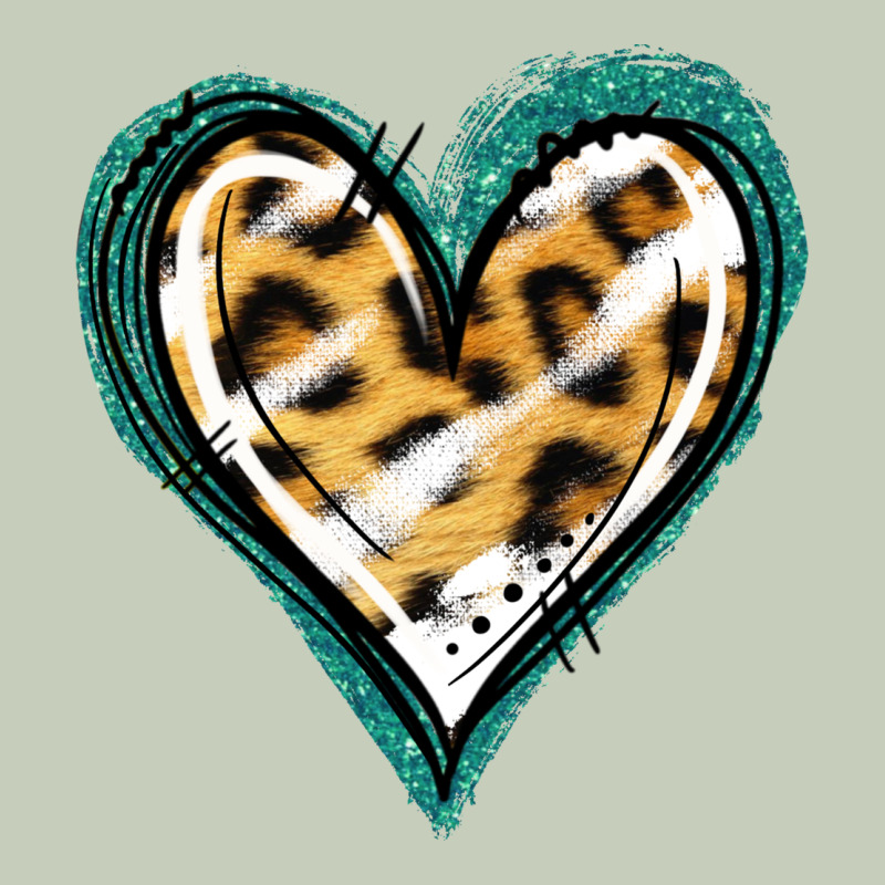 Glitter Leopard Heart Long Sleeve Tee by Jasminsmagicworld | Teevron