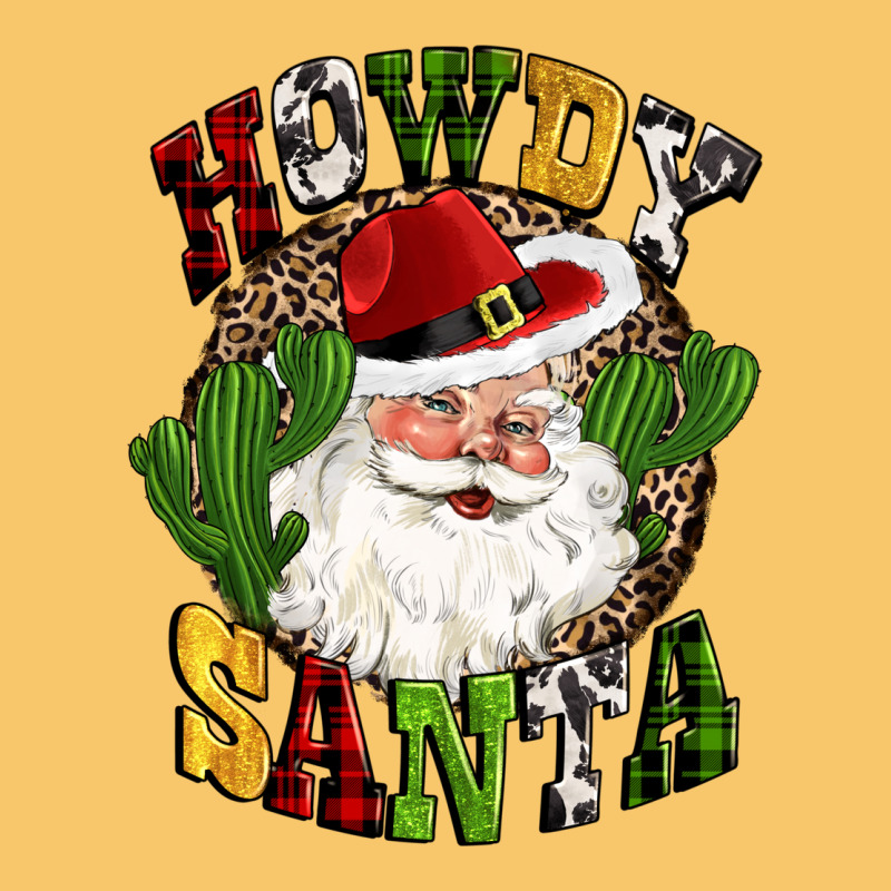 Howdy Santa Western Cactus Christmas Vintage Hoodie by CowGirlArtShop | Teevron