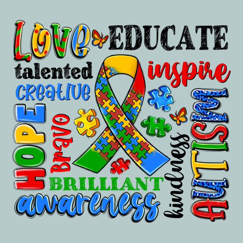 Autism Awareness Typography Heavy Core Tee by Artiststas | Teevron
