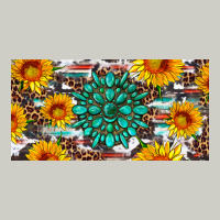 Gemtone And Sunflowers License Plate Heavyweight Hoodie | Teevron
