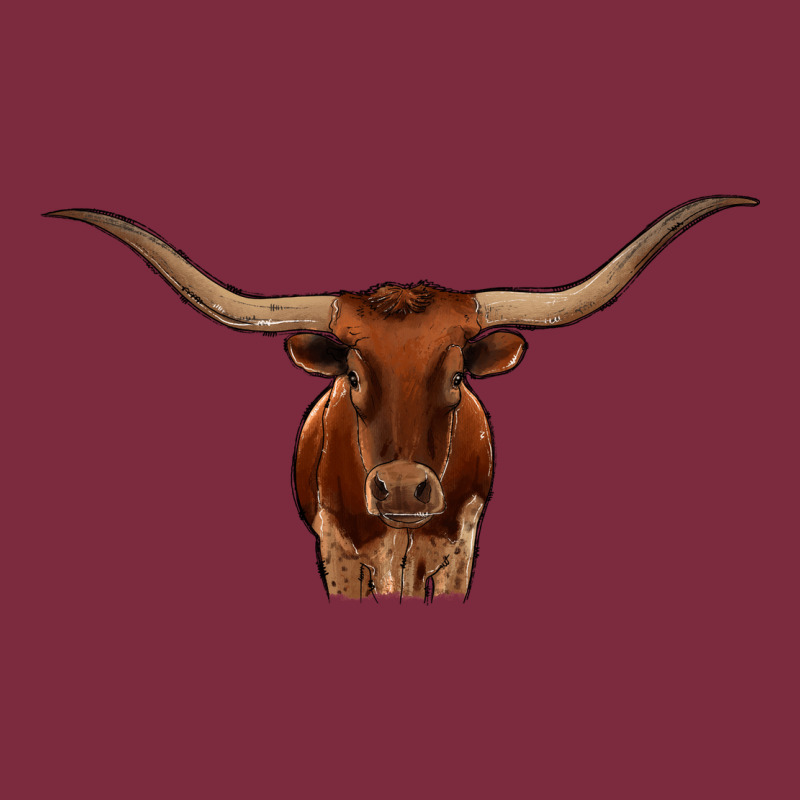 Texas Longhorn Illustration Premium Hoodie by CowhideDigitalArt | Teevron
