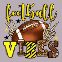 Football Vibes Yellow And Black Team Color Vintage Tee | Teevron