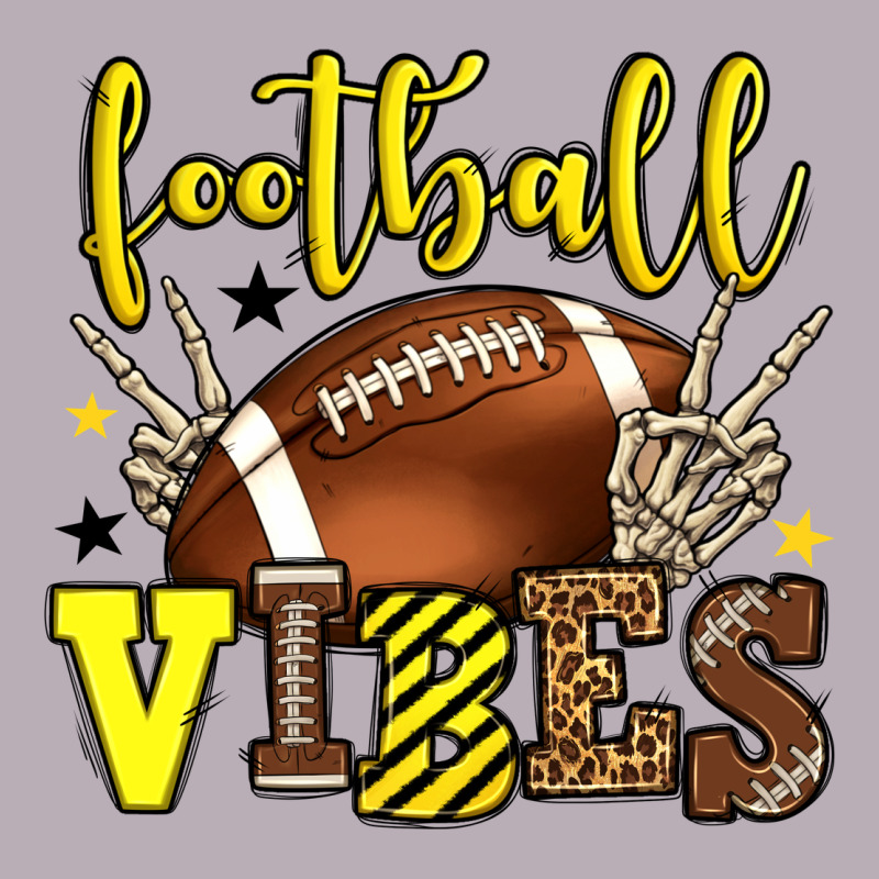 Football Vibes Yellow And Black Team Color Vintage Tee by HowdyJamesFarm | Teevron