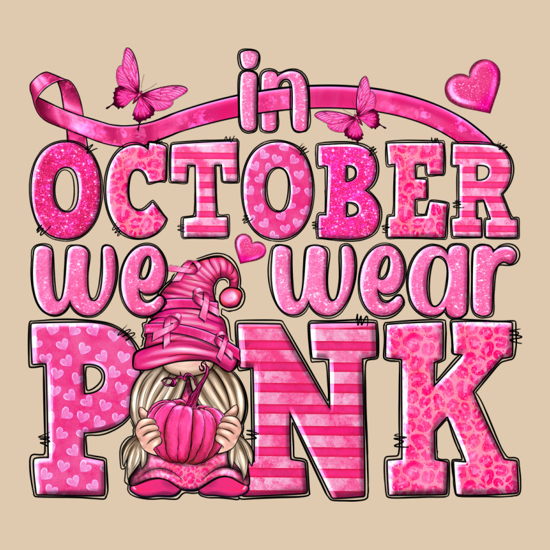 In October We Wear Pink With Gnome Classic Tee by texasbilliewilder | Teevron