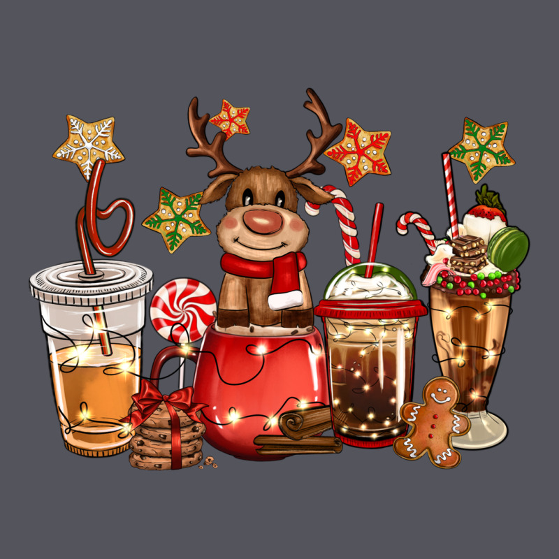 Christmas Reindeer Coffee Vintage Hoodie by CowGirlArtShop | Teevron