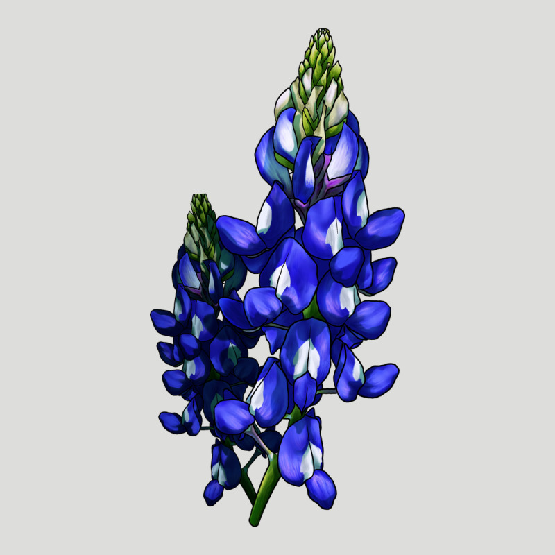 Bluebonnet Flower Illustrations Zipper Hoodie by LillyAllenDesigns | Teevron