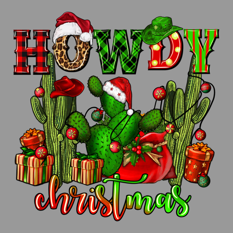 Howdy Christmas With Cactusses Vintage Hoodie by CowGirlArtShop | Teevron