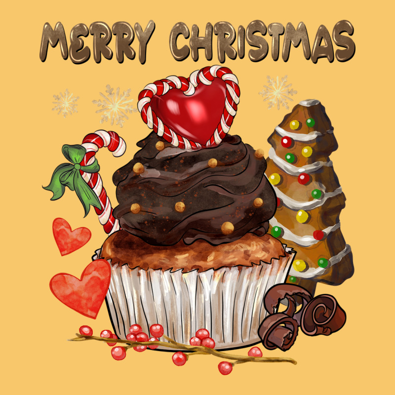 Merry Christmas Cupcake Chocolate Vintage Hoodie by CowGirlArtShop | Teevron