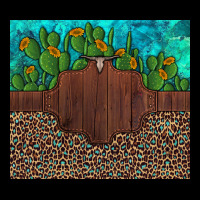 Custom Cactus And Sunflowers Leopard Turquoise Premium Sweatshirt | Teevron