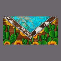 Cactus Sunflower Cowhide And Turquoise License Plate Premium Sweatshirt | Teevron