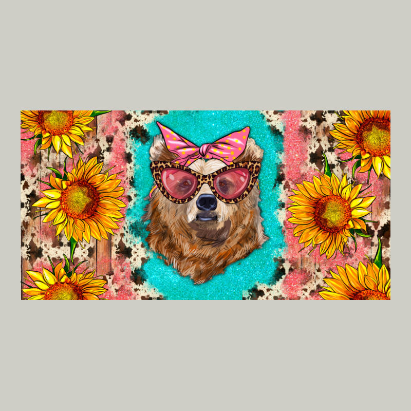 Mama Bear With Sunflowers And Glasses License Plate Heavyweight Hoodie by Artiststas | Teevron