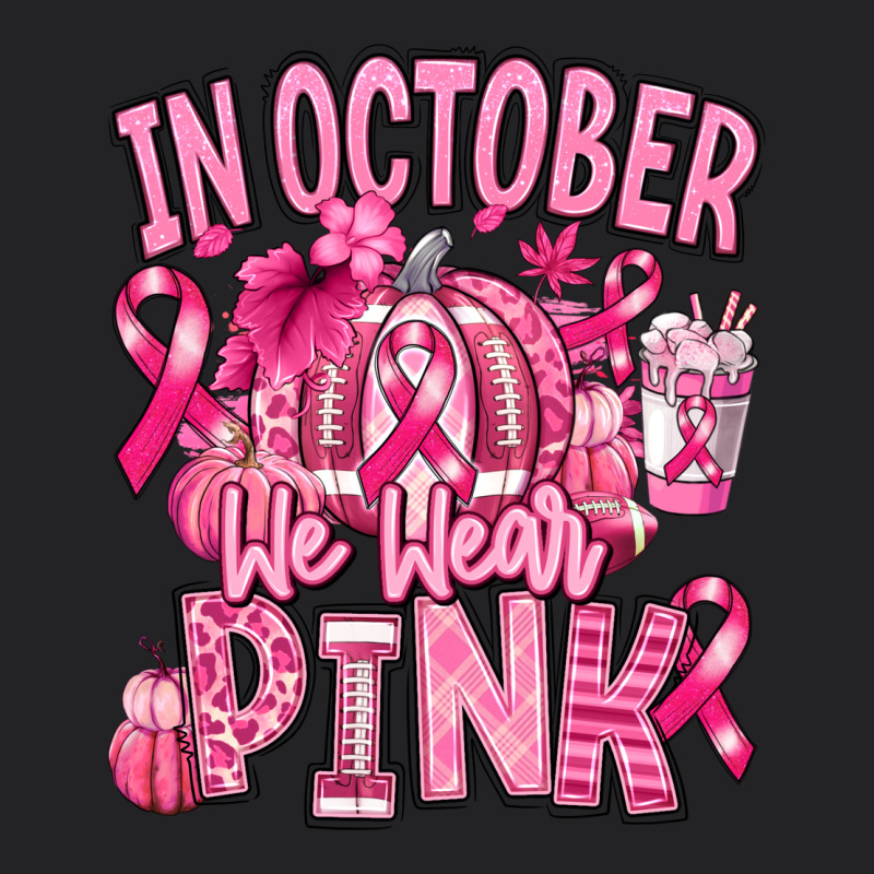 In October We Wear Pink American Football Vintage Tee by RanaPortraitStore | Teevron