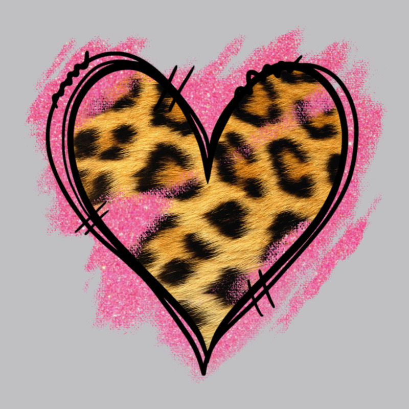 Leopard Pink Glitter Heart Long Sleeve Tee by Jasminsmagicworld | Teevron