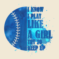 I Know I Play Like A Girl Try To Keep Up Softball Ladies Tee | Teevron