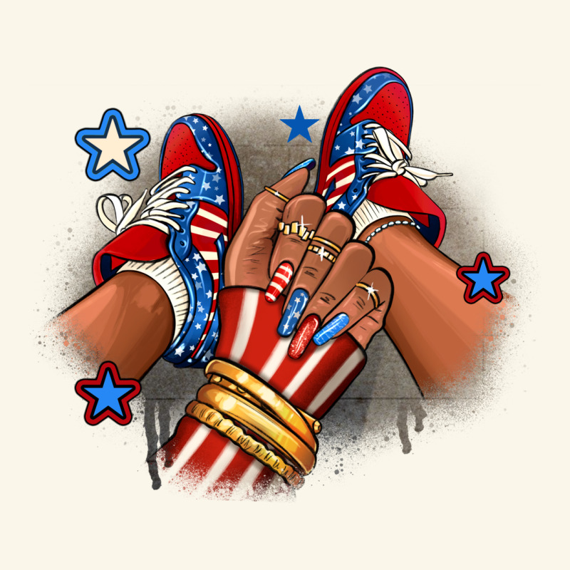 America Afro Girl Sneakers Premium Hoodie by RanaPortraitStore | Teevron