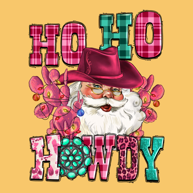 Ho Ho Howdy Santa Pink Christmas Vintage Hoodie by CowGirlArtShop | Teevron